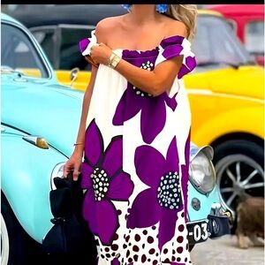 Maxi off the shoulders summer dress